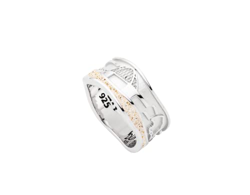 Dur Schmuck EXKLUSIV Ring FEHMARN 2.0 Strandsand Silber 925/- rhodiniert (R5910) (60 (19.1)) von DUR