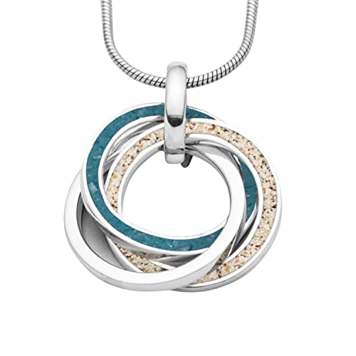 DUR Schmuck Anhänger MARINA blauer Steinsand, Silber 925/-rhod. (P4390) von DUR