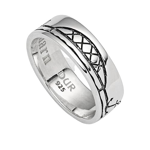 DUR Schmuck Ring FEHMARN SKYLINE Silber 925/- poliert & oxidiert (R5642) (60 (19,1mm Ø)) von DUR