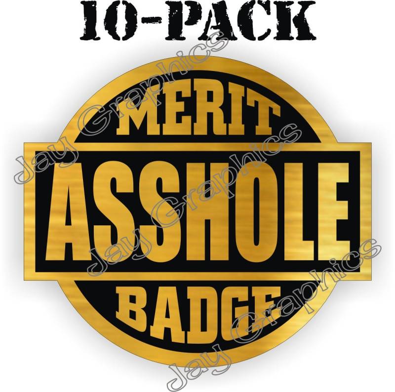 10Er-Pack Lustige A-Hole Merit Badge Hard Hat Aufkleber | Motorrad Schweißhelm Knebel Geschenk Joke Boss Foreman Bau Sicherheitsweste Abziehbilder 10Er-Pack Lustige A-Hole Merit Badge Hard Hat Aufkleber | Motorrad Schweißhelm Knebel Geschenk Joke Boss Foreman Bau Sicherheitsweste Abziehbilder von DuraDecalsUSA