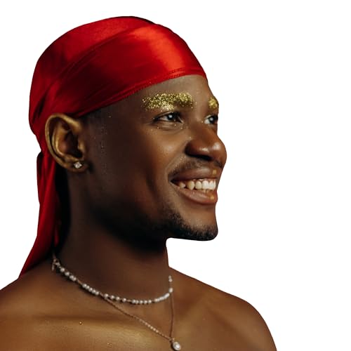 DuragPro Silk Durag für Damen und Herren, seidiger Satin, Rot von DuragPro