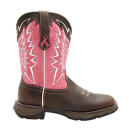 Durango Damen Lady Rebel Rd3557-u zum Überziehen, 25,4 cm Traditionelle Cowboystiefel, Dunkelbraun und Rosa, 39.5 EU von Durango