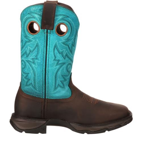 Durango Damen Lady Rebel Work Westernstiefel, Braun/Türkis, 40 EU von Durango