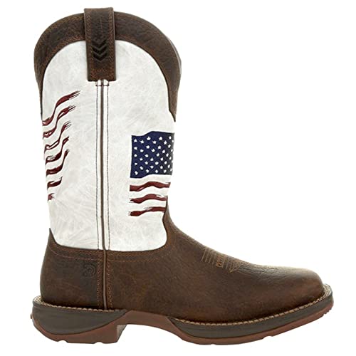 Durango Herren Rebel by Distressed Flag Embroidery Western Boot Westernstiefel, Weiss/opulenter Garten, 42.5 EU Weit Durango Herren Rebel by Distressed Flag Embroidery Western Boot Westernstiefel, Weiss/opulenter Garten, 42.5 EU Weit von Durango