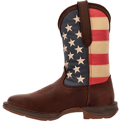 Durango Rebel Patriotic Schlupfstiefel mit Westernflagge, Braun und Union Flagge, 47 EU von Durango