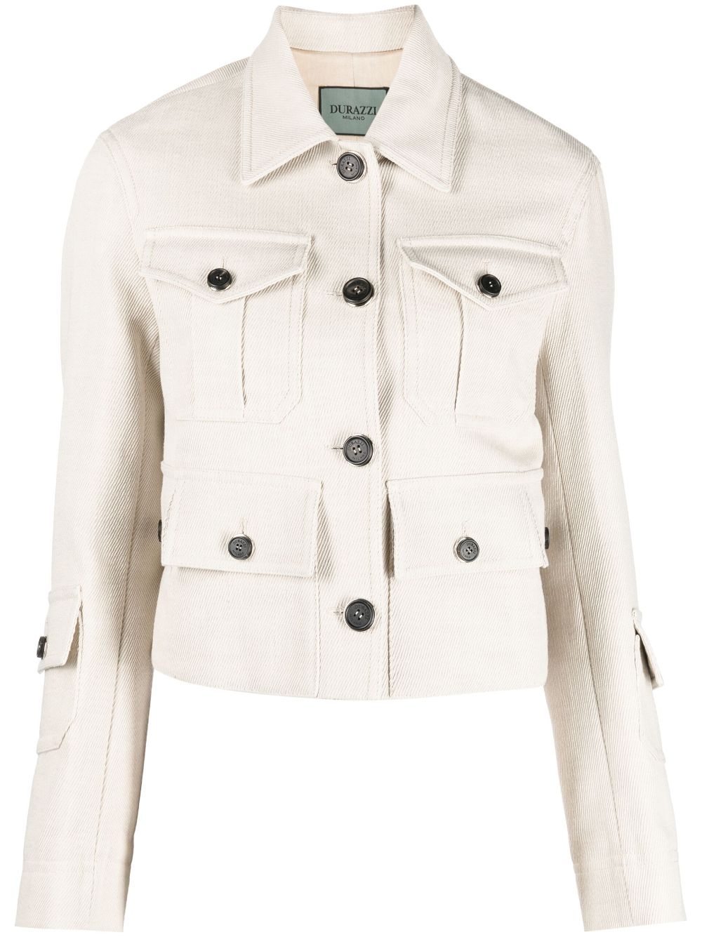 Durazzi Milano Cropped-Jacke mit Taschen - Nude von Durazzi Milano