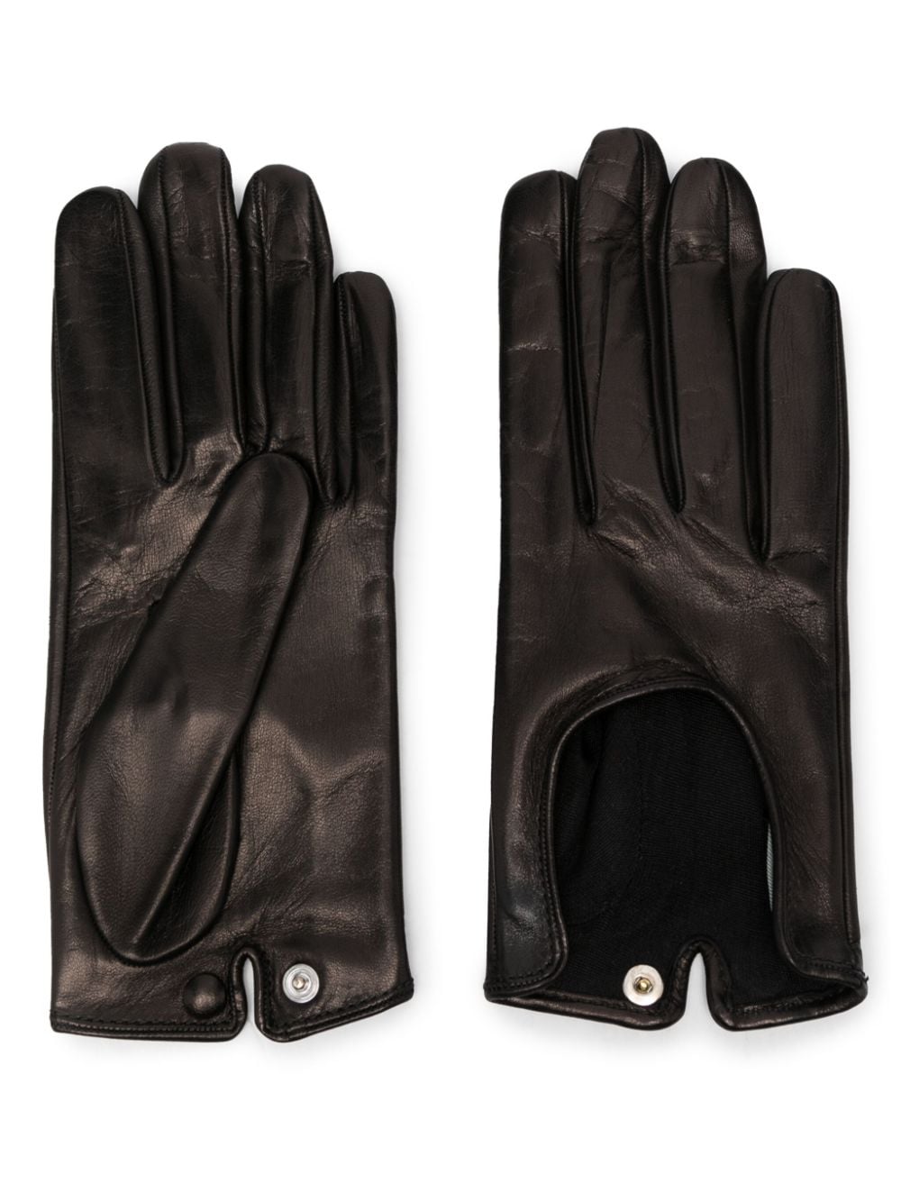 Durazzi Milano Lederhandschuhe mit Druckknopf - Schwarz von Durazzi Milano