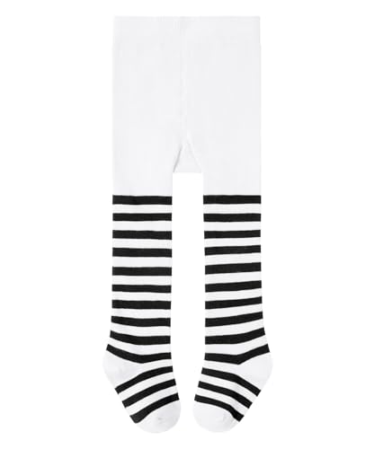 Durio Baby Strumpfhose für Mädchen Baumwolle Kinderstrumpfhose Kinder Strumpfhosen Set Warme Strümpfe Leggings Ringelstrumpfhose Kinder Schwarz und Weiß 4-6 Jahre von Durio