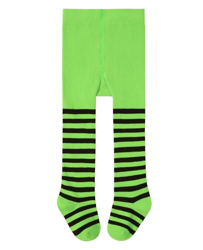 Durio Baby Strumpfhose für Mädchen Baumwolle Kinderstrumpfhose Kinder Strumpfhosen Set Warme Strümpfe Leggings Weihnachtstag Grün und Schwarz Ringelstrumpfhose Kinder 4-6 Jahre von Durio