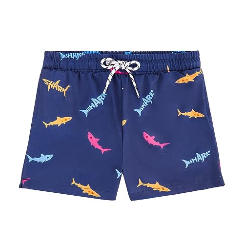 Durio Badehose Jungen, Kinder und Teenager Badeshorts Kurz Sommer Badeshorts Schnelltrocknend Boardshorts mit Netzfutter Taschen und Verstellbarem Tunnelzug Urlaub Blauer Dink 2XL von Durio