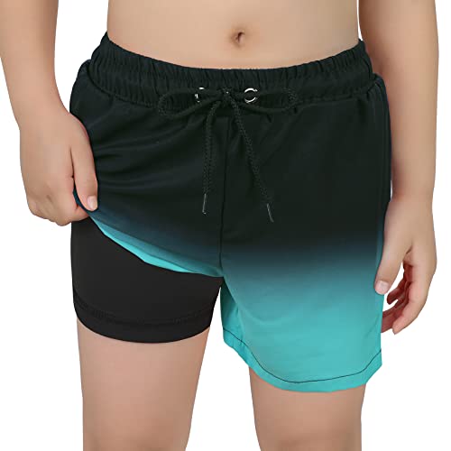 Durio Badehose Jungen, Kinder und Teenager Badeshorts Kurz Sommer Badeshorts Schnelltrocknend Boardshorts mit Netzfutter Taschen und Verstellbarem Tunnelzug Urlaub Schwarz Blau S von Durio