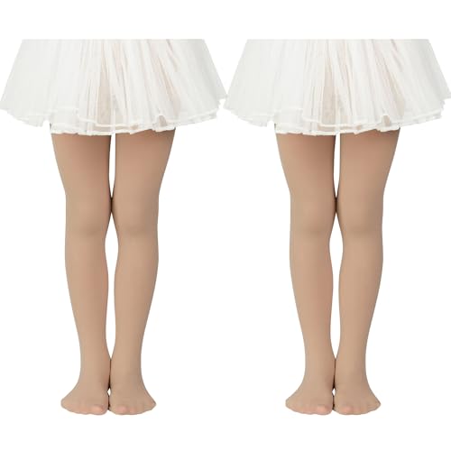 Durio Ballettstrumpfhose Mädchen Strumpfhose Baby Elastisch Tanzstrumpfhose Anti-Rutsch Hautton und Hautton 1-3 Jahre von Durio