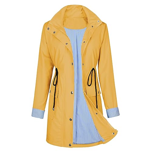 Durio Damen Regenjacke Windbreaker Wasserdicht Atmungsaktiv Wanderjacke Outdoor Jacken Leichte Windjacke Geeignet für Reisen, Klettern, Wandern und Radfahren von Durio