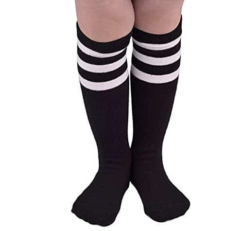 Durio Fußballsocken Kinder Baby Kniestrümpfe Kinder Knielange Socken Mädchen Kinder Tennissocken Sportsocken für Kleinkinder Kinder Mädchen und Jungen von Durio