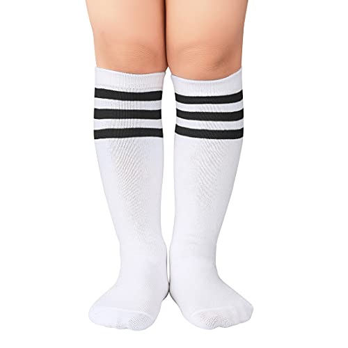 Durio Fußballsocken Kinder Baby Kniestrümpfe Kinder Knielange Socken Mädchen Kinder Tennissocken Sportsocken für Kleinkinder Kinder Mädchen und Jungen von Durio