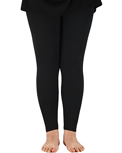 Durio Leggings Frauen Große Größe Capri Leggins für Damen Übergröße Bambus Faser 3/4 Modal Hose Basic Legging Schwarz Lang 6XL Durio Leggings Frauen Große Größe Capri Leggins für Damen Übergröße Bambus Faser 3/4 Modal Hose Basic Legging Schwarz Lang 6XL von Durio