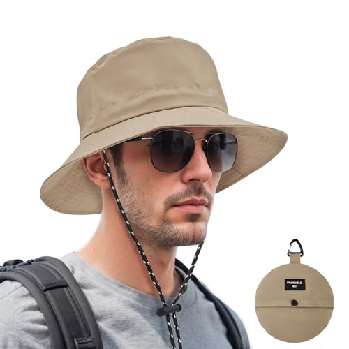 Durio Regenhut Unisex Wasserdicht Bucket Hat Sommerhut Herren Anglerhut Neutraler Sonnenhut Outdoor Hut Verstellbarer Fischerhut für Damen und Herren von Durio