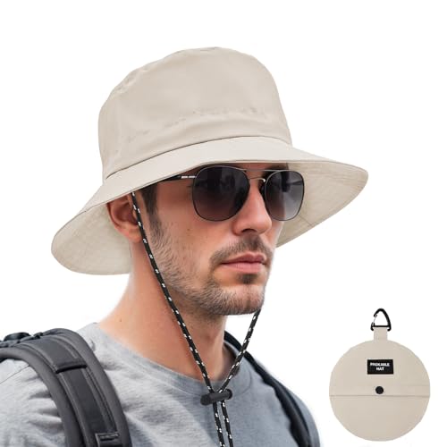 Durio Regenhut Unisex Wasserdicht Bucket Hat Sommerhut Herren Anglerhut Neutraler Sonnenhut Outdoor Hut Verstellbarer Fischerhut für Damen und Herren von Durio