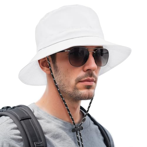 Durio Regenhut Unisex Wasserdicht Bucket Hat Sommerhut Herren Anglerhut Neutraler Sonnenhut Outdoor Hut Verstellbarer Fischerhut für Damen und Herren von Durio