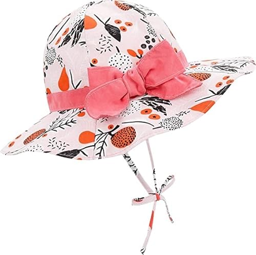 Durio Sonnenhut Baby Mädchen Jungen Kinder Sonnenschutz UPF 50 Sommer Kinderhut Fischerhut mit Breite Krempe Weiße Litschi 12-24 Monate von Durio