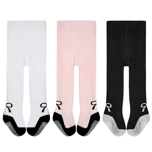 Durio Strumpfhose Baby Baumwolle Kinderstrumpfhose Mit Stopper Anti-Rutsch Warme Strümpfe Leggings von Durio