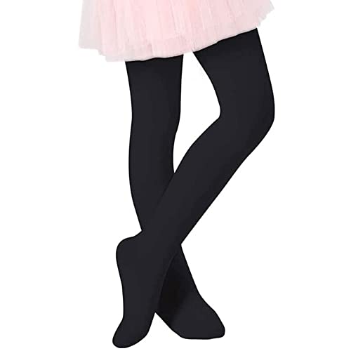 Durio Strumpfhose Mädchen Elastisch Babystrumpfhose Ballettstrumpfhose Tanzstrumpfhose Anti-Rutsch Schwarz 6-9 Jahre (Tag Size L) von Durio