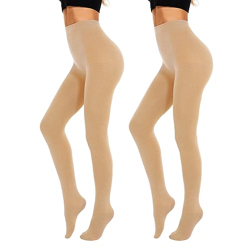 Durio Thermo Strumpfhose Damen Dicke Plüschstrümpfe Gefütterte Strumpfhose Damen Thermo Leggings Damen Fleece Pantyhose Strumpfhosen Damen Winter Dunkle Hautfarbe L von Durio