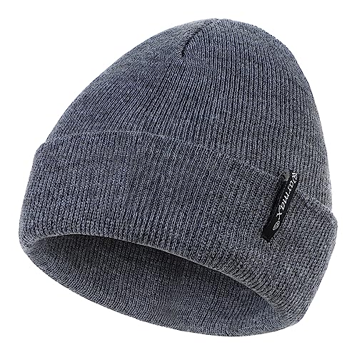 Durio Unisex Wintermütze Strickmütze Kindermütze Babymütze Slouch Beanie für Kleinkind und Kinder 1-6 Jahre Grau von Durio