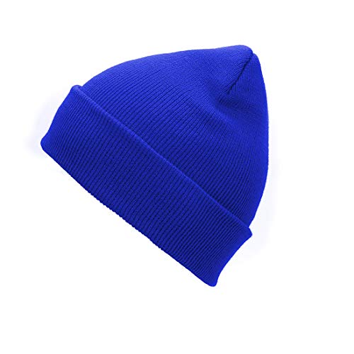 Durio Winter Beanie Mütze Wintermütze Herren Damen Unisex Strickmütze Laufmützen Blau Einheitsgröße von Durio