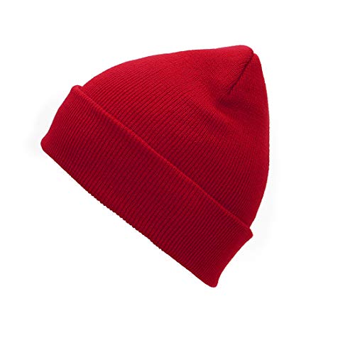 Durio Winter Beanie Mütze Wintermütze Herren Damen Unisex Strickmütze Laufmützen Einheitsgröße Rot von Durio