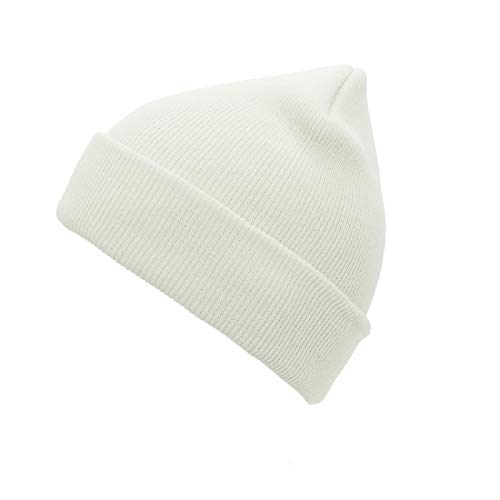 Durio Winter Beanie Mütze Wintermütze Herren Damen Unisex Strickmütze Laufmützen Weiß Einheitsgröße von Durio