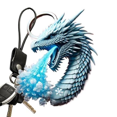 Dragon Bag Charm Drache Keychain Acryl Gradient Rucksack Schlüsselanhänger Tragbare Drache Dekoration Chinesischer Stil Ornament Kreative Anhänger, marineblau, Consulte la descripción von Duroecsain