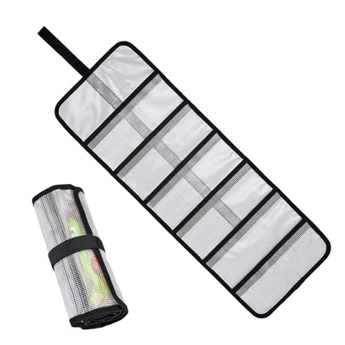 Duroecsain Angelköder-Folien | PVC Klappbare Angelköder-Aufbewahrungshülle,wasserdichte Angelbox-Tasche Für Damen, Mädchen & Jugendliche von Duroecsain