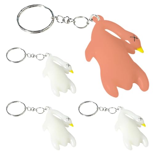 Duroecsain Anhänger mit Ente, gebratene Ente, mit Farbwechsel, 4-fach Farbwechsel, lustige Accessoires von Luminous spiegeln das Ornament im Herzen wider von Duroecsain