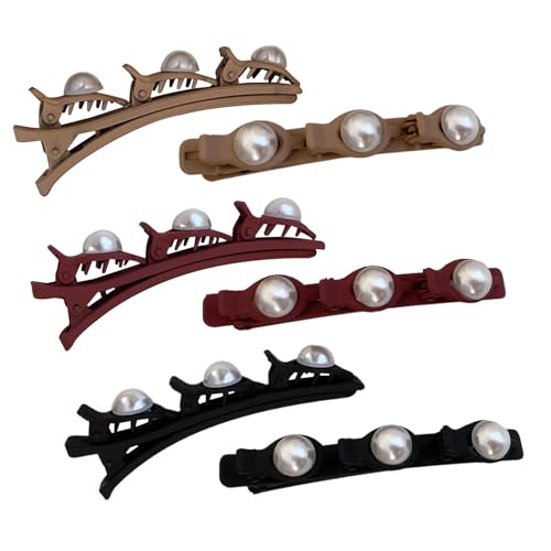 Duroecsain Geflochtene Haarspangen, Haarspangen für Damen-Styling,Doppellagige Haarspangen für Mädchen, Styling-Haarspangen | Schöne vordere Haarspangen für Damen, Haarschmuck für Damen und Mädchen von Duroecsain