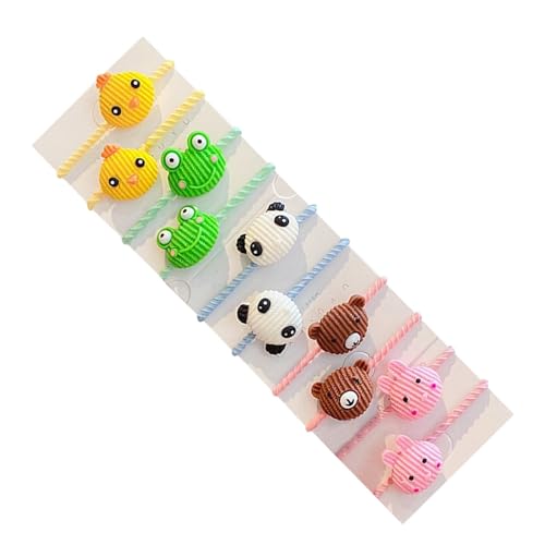 Duroecsain Haargummis für kleine Mädchen, Haargummis für Mädchen | Modische weiche elastische Haarbänder, Haarseil für Mädchen, bunte Gummibänder von Duroecsain