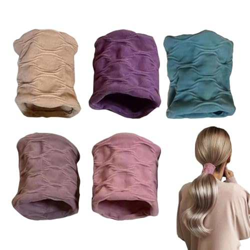 Duroecsain Haarschleifen für dickes Haar, Pferdeschwanz, nahtloses Baumwoll-Stirnband, elastisches Seil, 5 Stück Pferdeschwanzhalter für Frauen und Mädchen Duroecsain Haarschleifen für dickes Haar, Pferdeschwanz, nahtloses Baumwoll-Stirnband, elastisches Seil, 5 Stück Pferdeschwanzhalter für Frauen und Mädchen von Duroecsain