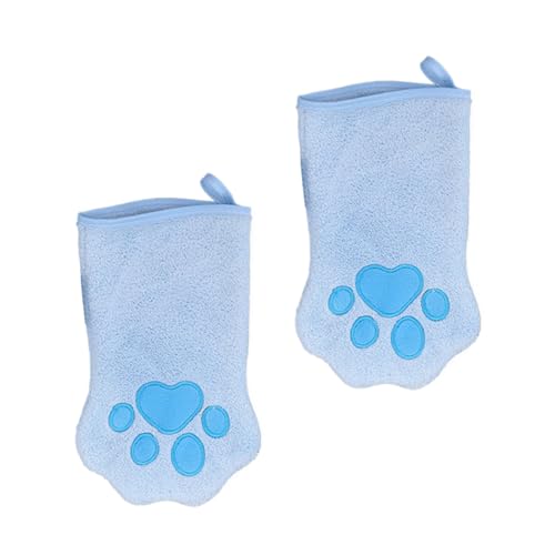 Duroecsain Hundepflege-Handschuhe - 2 Stück Doppelseitige Fellpflege-Handschuhe Für Langhaarkatzen - Haustierpflege-Zubehör Mit Doppelseitigem Badetuch & Schneller Trocknung Für Langhaar-Haustiere, von Duroecsain