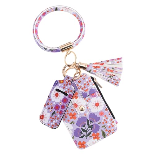 Duroecsain Kleine Geldbörsen mit Blumenmuster,Kleine Geldbörsen für Damen mit Blumenmuster, Florale Damen Geldbörse, Mehrzweck-Reise-niedliches dünnes Kartenetui, tragbares süßes kleines Kartenetui, von Duroecsain