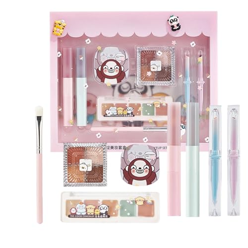 Duroecsain Komplettes Make-up-Set, komplettes Make-up-Set | Vielseitiges Schönheits-Make-up-Set für Frauen – tragbares Design-Make-up-Zubehör zum Geburtstag von Duroecsain