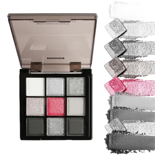 Duroecsain Lidschatten-Palette Dark, Smokey Lidschatten Palette, Smokey With Shimmer Matte Lidschatten Makeup Palette, Long Lasting Eyeshadow von Duroecsain