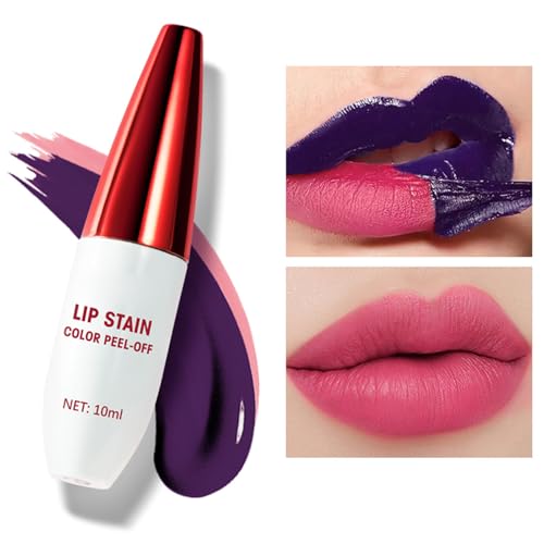 Duroecsain Peeling Lippenstain | Wasserdichter Lippenstain,Damen Lipliner Gloss Abziehbar - Nicht Klebende Pflegende Lippen Makeup Lippenstift von Duroecsain