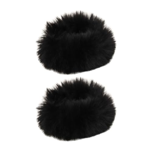 Duroecsain Plüsch bunte Haargummis, Kunstpelz elastische Haargummis, Haarbommeln flauschige Pferdeschwanzhalter Haarschmuck für Frauen Mädchen () von Duroecsain