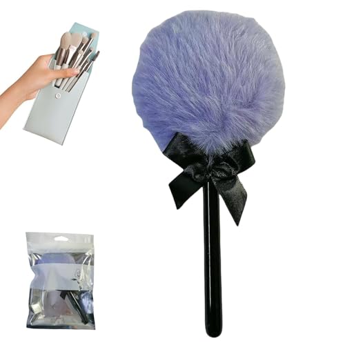 Duroecsain Puderquaste – Puderquaste in Form eines Lutschers, Make-up-Werkzeug mit Puder-Applikator und Marshmallow-Griff für Frauen, Reisen, tägliche Verwendung, empfindliche Haut von Duroecsain