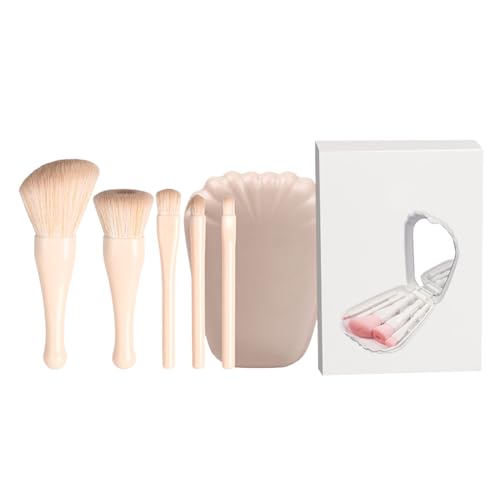 Duroecsain Reisegröße Makeup Pinsel - Reise Makeup Pinsel Set - Zusammenklappbares Tragbares Applikator Set für Damen Mädchen Foundation Concealer Lidschatten Puder von Duroecsain