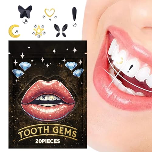 Duroecsain Zahnstein-Set mit Zahnsteinen, Set mit Zahnsteinen, funkelnder Schmuck, Zähne, Edelsteine, Zahndekoration für Frauen, Anfänger von Duroecsain