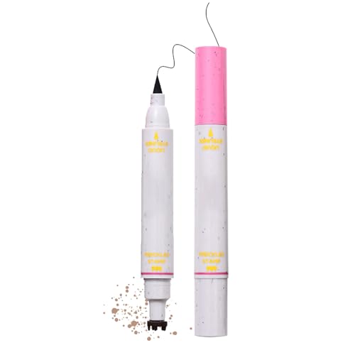 Sommersprossen Stift & Eyeliner, 2-in-1 Wasserdichter Freckles Stift & Eye Liner von Duroecsain