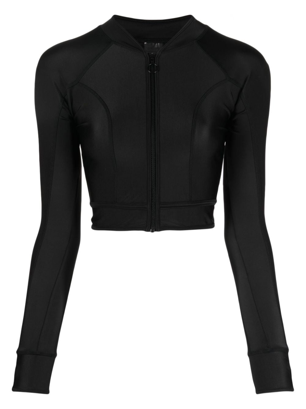 Duskii Cropped-Top mit Reißverschluss - Schwarz von Duskii