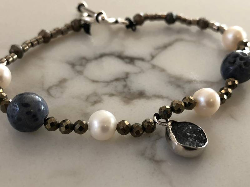 stein Und Perlen Armband von DustAccessories