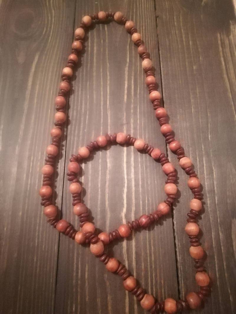 Vintage Holz Halskette - Holzperlen. Skandinavien-stil von DustRoad